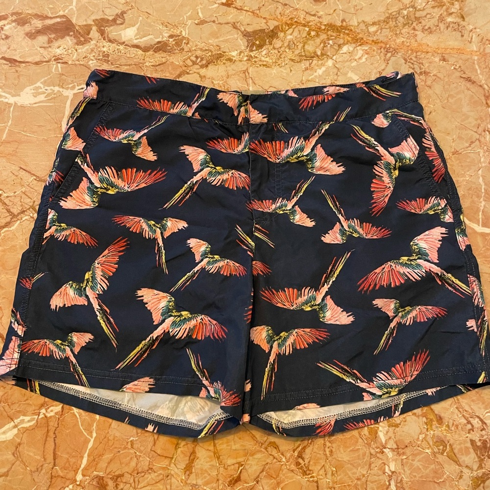 Men’s Swim Trunks Parrot Bathing Suit Gem